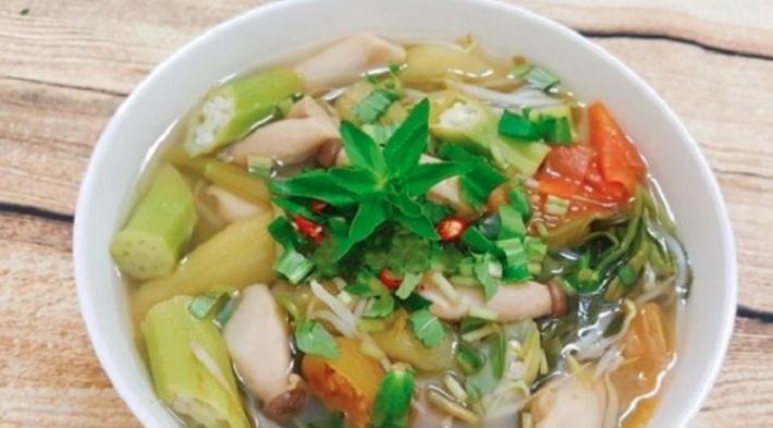 Cách chế biến món canh chua nấm chay 