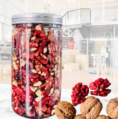 Cách nấu sữa óc chó đỏ mix mè đen.